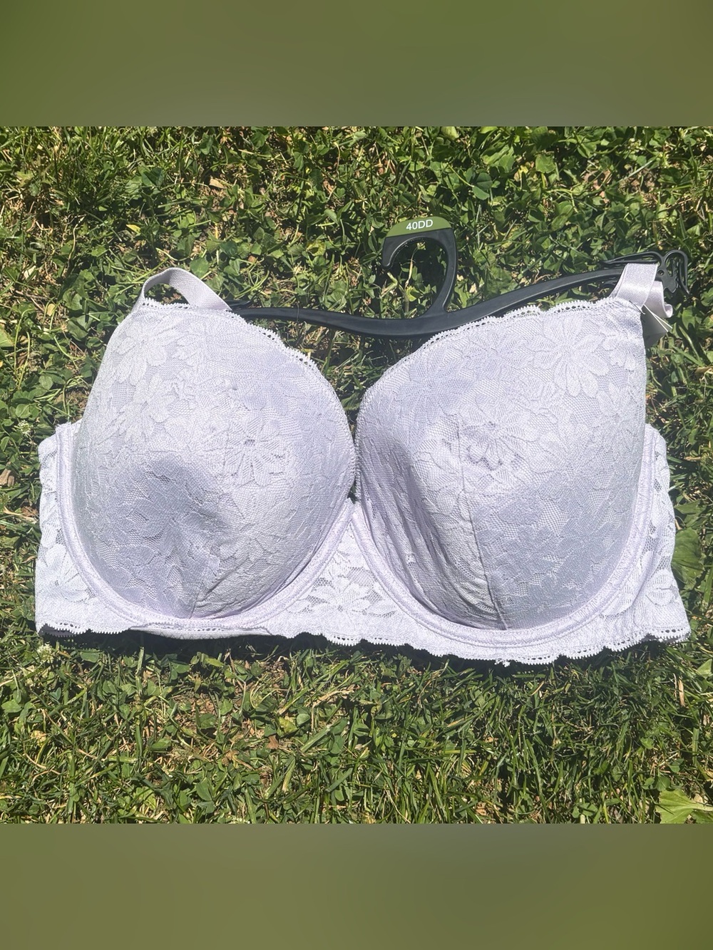 No Boundaries Lavender Lace Balconette Bra Size 40DD Supportive Underwire NWT